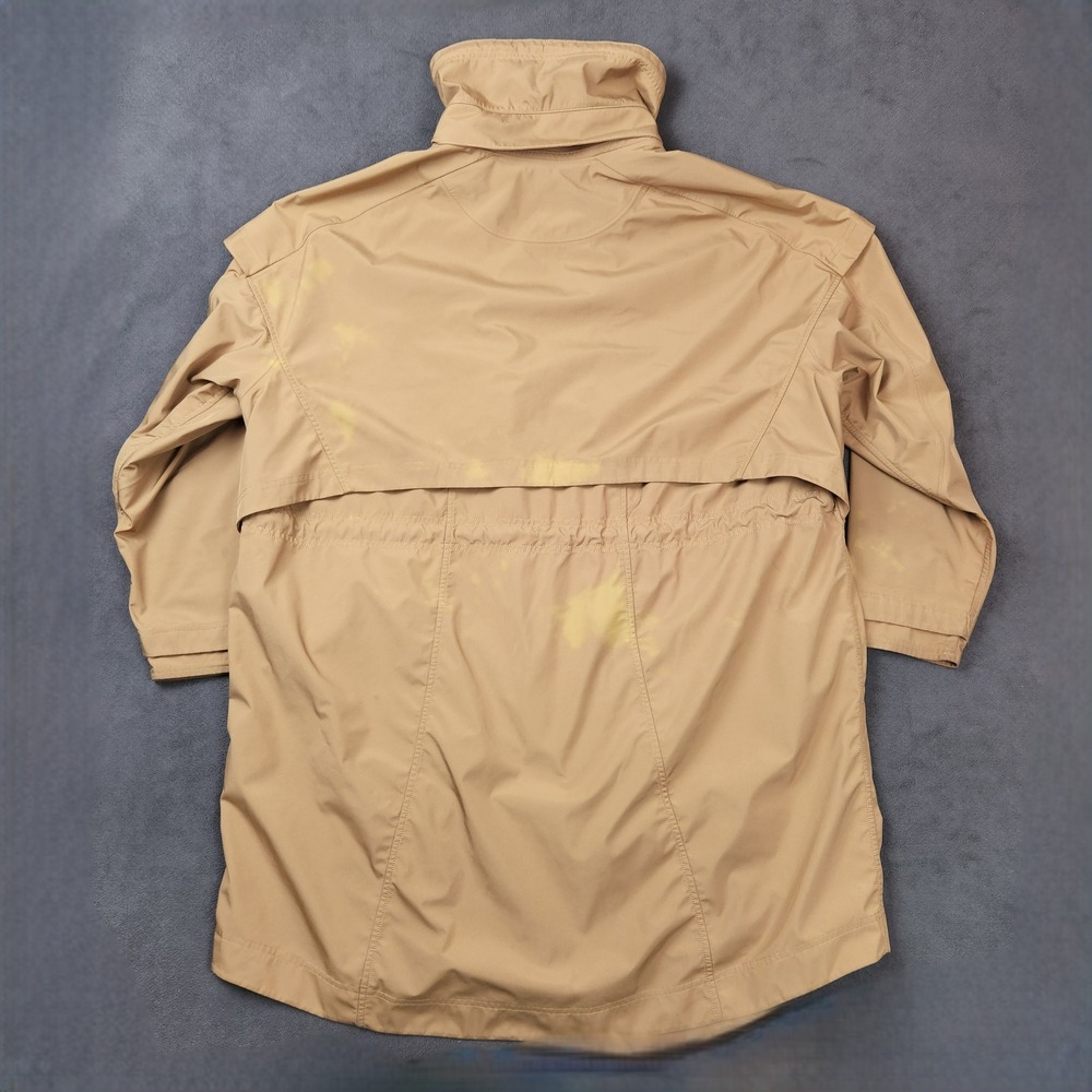 Lululemon Relaxed Fit Rain Shell Jacket Womens Medium Beige Drawstring FLAWS - Picture 8 of 15